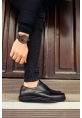 MirgeShoes Siyah Bağcıklı Erkek Classic Ayakkabı Mat Kalın SYH Taban MRG0106002321