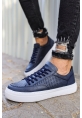 MirgeShoes Lacivert Bağcıklı Unisex Casual Spor Ayakkabı Düz Model Kalın BYZ Taban MRG010602333