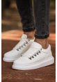 MirgeShoes Beyaz Çengel Bağcıklı Unisex Casual Ayakkabı Tarz Kalın BYZ Taban MRG01062339