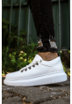 MirgeShoes Beyaz Çengel Bağcıklı Unisex Casual Ayakkabı Tarz Kalın BYZ Taban MRG01062339