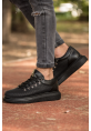 MirgeShoes Siyah Çengel Bağcıklı Unisex Casual Ayakkabı Tarz Kalın SYH Taban MRG01062339