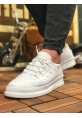 MirgeShoes Beyaz Bağcıklı Unisex Casual Ayakkabı Modelli Kalın BYZ Taban MRG010602358