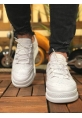 MirgeShoes Beyaz Bağcıklı Unisex Casual Ayakkabı Modelli Kalın BYZ Taban MRG010602358