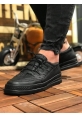 MirgeShoes Siyah Bağcıklı Unisex Casual Ayakkabı Modelli Kalın SYH Taban MRG010602358