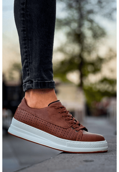 MirgeShoes Taba Bağcıklı Unisex Casual Spor Ayakkabı Kalın SYH Taban MRG010602361