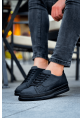 MirgeShoes Siyah Bağcıklı Unisex Casual Spor Ayakkabı Kalın SYH Taban MRG010602361