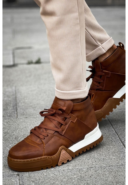 MirgeShoes Taba Bağcıklı Erkek Yarım Bilek Bot Modelli Kalın TB-BYZ Taban MRG010602375