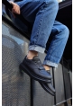 MirgeShoes Siyah Bağcıklı Erkek Spor Ayakkabı Kalın SYH Taban MRG01062391