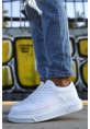 MirgeShoes Beyaz Bağcıklı Unisex Casual Ayakkabı Modelli Kalın BYZ Taban MRG010602393