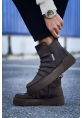 MirgeShoes Kahve Bağcıksız Erkek Swat Model Bot Kalın KHV Taban MRG01062431