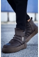 MirgeShoes Kahve Bağcıksız Erkek Swat Model Bot Kalın KHV Taban MRG01062431