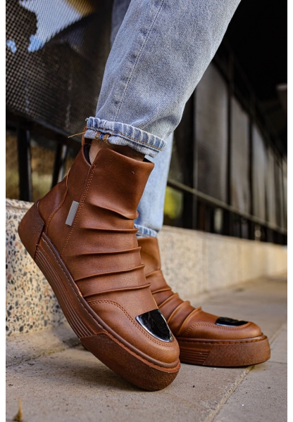 MirgeShoes Taba Bağcıksız Erkek Swat Model Bot Kalın TB Taban MRG01062431