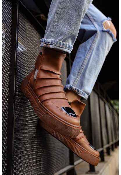 MirgeShoes Taba Bağcıksız Erkek Swat Model Bot Kalın TB Taban MRG01062431