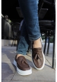 MirgeShoes Kahve Tokalı Erkek Loafer Ayakkabı Kalın BYZ Taban MRG01062445