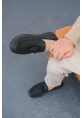 MirgeShoes Mat Siyah Tokalı Erkek Loafer Ayakkabı Kalın SYH Taban MRG01062445