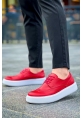 MirgeShoes Kırmızı Bağcıklı Erkek Klasik Casual Ayakkabı Yüksek Kalın BYZ Taban MRG01062467