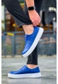 MirgeShoes Mavi Bağcıklı Erkek Klasik Casual Ayakkabı Rahat Yüksek Kalın BYZ Taban MRG01062467