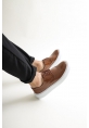 MirgeShoes Kahve Bağcıklı Erkek Klasik Casual Ayakkabı Rahat Yüksek Kalın BYZ Taban MRG01062467
