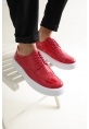 MirgeShoes Kırmızı Bağcıklı Erkek Klasik Casual Ayakkabı Rahat Yüksek Kalın BYZ Taban MRG01062467