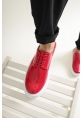 MirgeShoes Kırmızı Bağcıklı Erkek Klasik Casual Ayakkabı Rahat Yüksek Kalın BYZ Taban MRG01062467