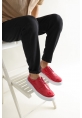 MirgeShoes Kırmızı Bağcıklı Erkek Klasik Casual Ayakkabı Rahat Yüksek Kalın BYZ Taban MRG01062467