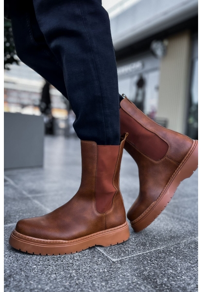 MirgeShoes Taba Lastikli Erkek Postal Bot Kalın TB Taban MRG01062541