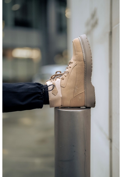 MirgeShoes Kum Bağcıklı Erkek Yarım Bilek Tarz Model Kalın KRM Taban MRG01062543