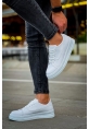 MirgeShoes Beyaz Bağcıklı Erkek Günlük Casual Ayakkabı Kalın BYZ Taban MRG01064719