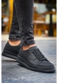 MirgeShoes Siyah Bağcıklı Erkek Günlük Casual Ayakkabı Kalın SYH Taban MRG01064719