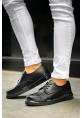 MirgeShoes Siyah Bağcıklı Erkek Klasik Ayakkabı Kalın SYH Taban MRG01064721