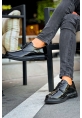 MirgeShoes Parlak Siyah Bağcıklı Erkek Klasik Ayakkabı Kalın SYH Taban MRG01064721