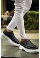 MirgeShoes Siyah Bağcıklı Erkek Klasik Model Ayakkabı Kalın BYZ Taban MRG01064722