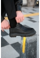 MirgeShoes Siyah Bağcıklı Erkek Klasik Model Ayakkabı Kalın SYH Taban MRG01064722