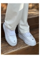 MirgeShoes Beyaz Bağcıklı Erkek Star Spor Ayakkabı Kalın BYZ Taban MRG01064725