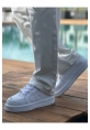 MirgeShoes Beyaz Bağcıklı Erkek Star Spor Ayakkabı Kalın BYZ Taban MRG01064725