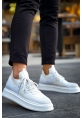 MirgeShoes Beyaz Bağcıklı Erkek Tarz Spor Ayakkabı Günlük Rahat Kalın BYZ Taban MRG01064726