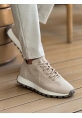MirgeShoes Bej Bağcıklı Erkek Spor Ayakkabı Triko Kalın BYZ Taban MRG01064727