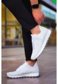 MirgeShoes Beyaz Bağcıklı Erkek Spor Ayakkabı Triko Kalın BYZ Taban MRG01064727