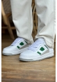 MirgeShoes Beyaz-Yeşil Bağcıklı Erkek Casual Spor Ayakkabı Yüksek Kalın BYZ Taban MRG01064728