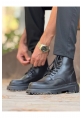 MirgeShoes Siyah Bağcıklı Erkek Chelsea Bot Yüksek Kalın SYH Taban MRG01064847