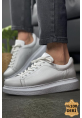MirgeShoes Beyaz Bağcıklı Unisex Günlük Spor Ayakkabı Yüksek Kalın BYZ Taban MRG01062575