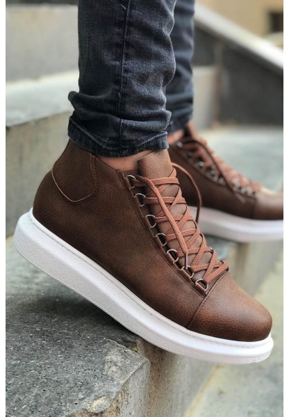 MirgeShoes Taba Çengel Bağcıklı Erkek Yarım Bilek Bot Kalın BYZ Taban MRG01062576