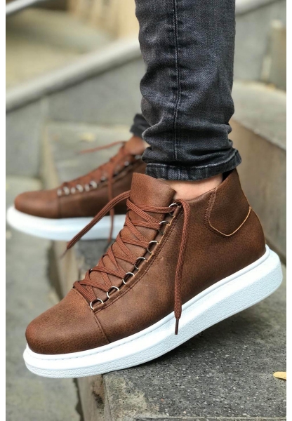 MirgeShoes Taba Çengel Bağcıklı Erkek Yarım Bilek Bot Kalın BYZ Taban MRG01062576