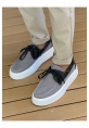 MirgeShoes Antrasit Bağcıklı Erkek Casual Spor Ayakkabı Triko Kalın BYZ Taban MRG01064920