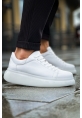 MirgeShoes Beyaz Bağcıklı Erkek Tarz Model Ayakkabı Yüksek Kalın BYZ Taban MRG01062613