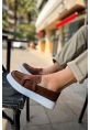 MirgeShoes Taba Tokalı Erkek Loafer Ayakkabı Kalın Yüksek BYZ Taban MRG01062735