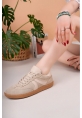 MirgeShoes Kum Bağcıklı Kadın Günlük Spor Ayakkabı Rahat KHV Taban MRG01062939