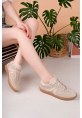 MirgeShoes Kum Bağcıklı Kadın Günlük Spor Ayakkabı Rahat KHV Taban MRG01062939