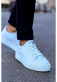 MirgeShoes Beyaz Bağcıklı Unisex Günlük Spor Ayakkabı Rahat Yüksek BYZ Taban MRG01063301