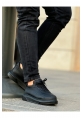 MirgeShoes Siyah Bağcıklı Erkek Günlük Spor Ayakkabı Rahat Kalın SYH Taban MRG01063305